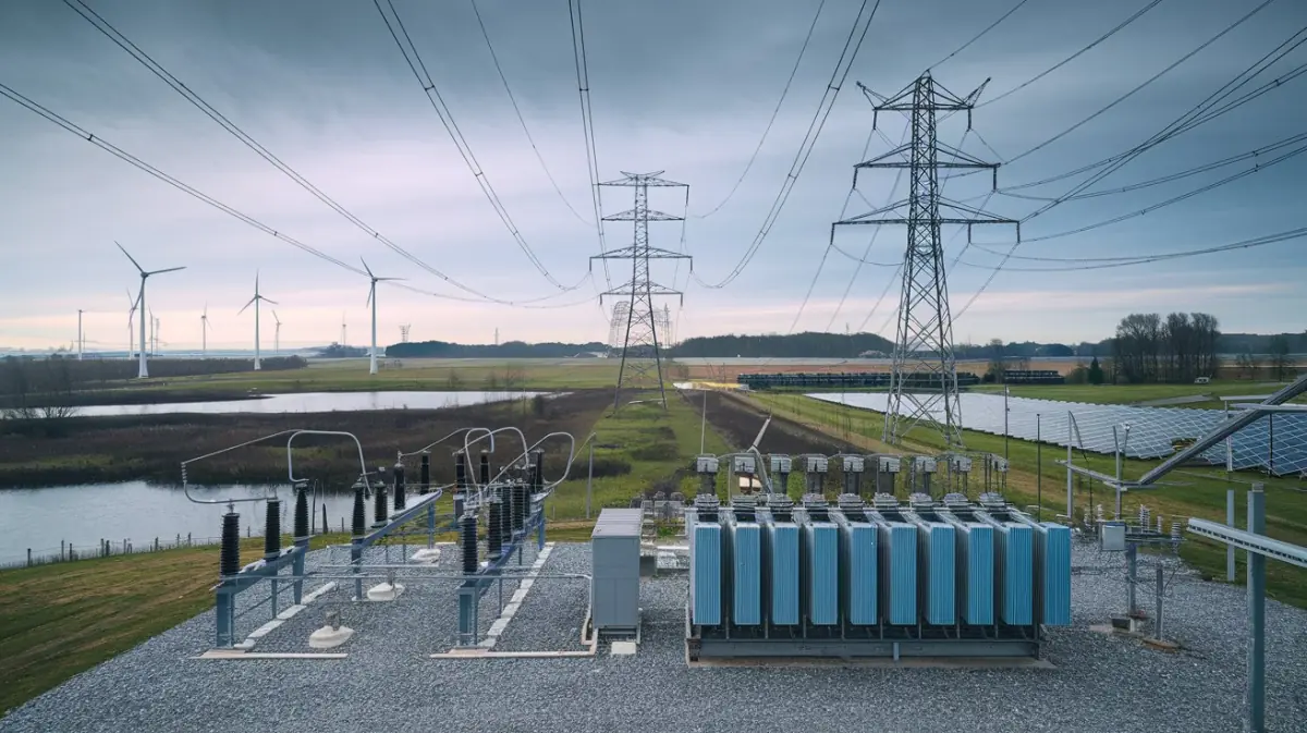 Elementy sieci energetycznej w Polsce i Europie