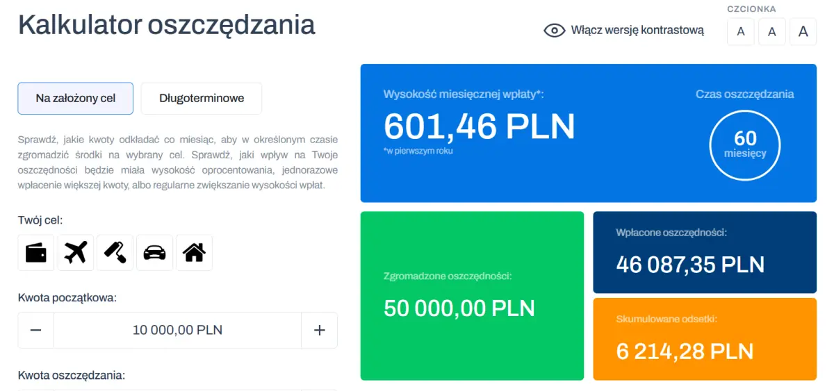 Kalkulator oszczędzania od UOKiK