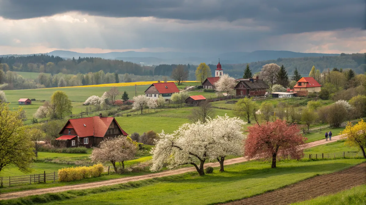 Tereny wiejskie wiosną