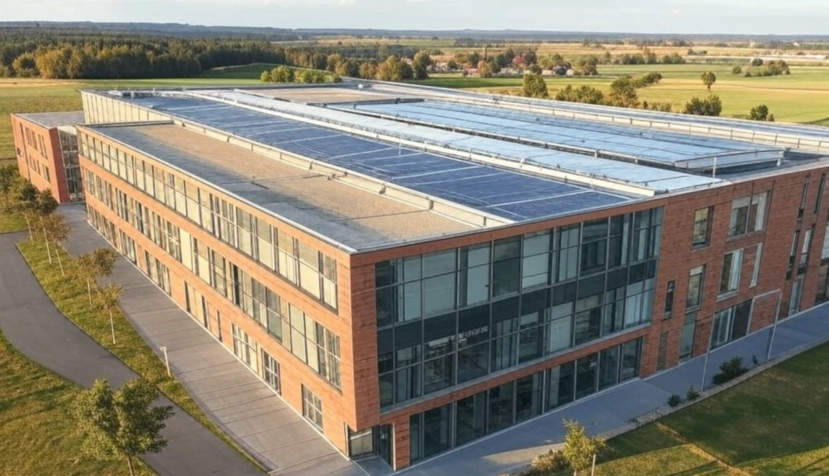 zakład produkcyjny z panelami PVT